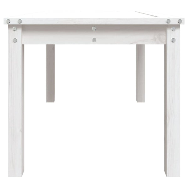 Garden table 82.5x50.5x45 cm solid pine wood white