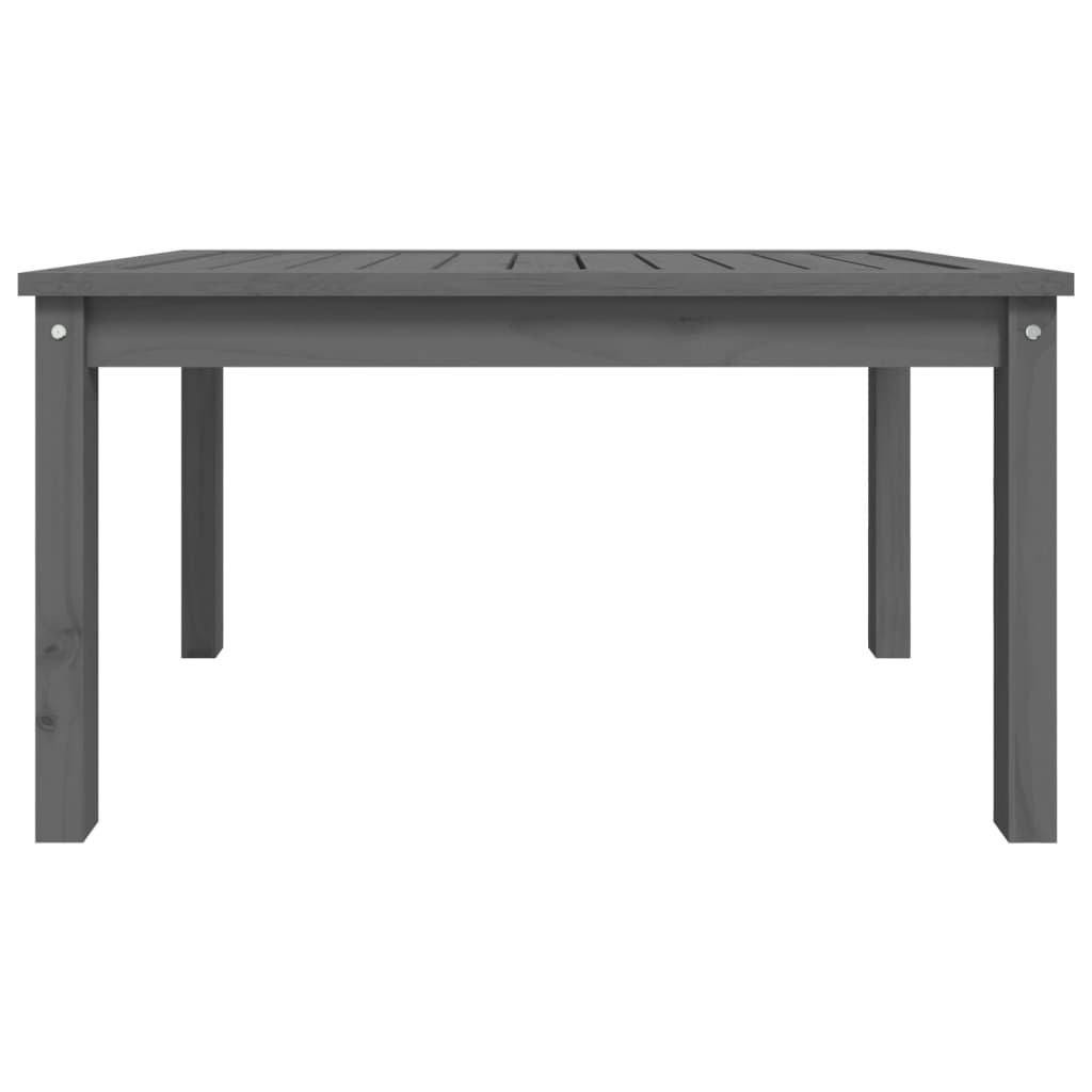 Garden table 82.5x50.5x45 cm solid pine wood gray