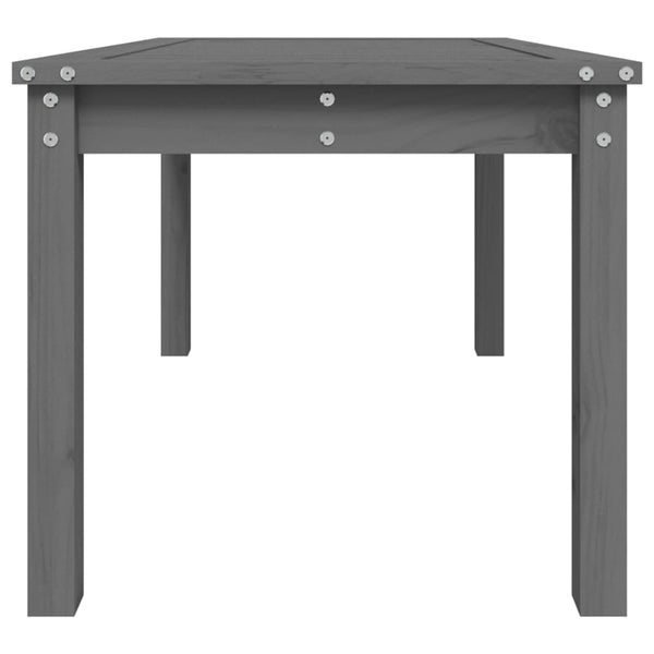 Garden table 82.5x50.5x45 cm solid pine wood gray