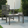 Garden table 82.5x50.5x45 cm solid pine wood gray