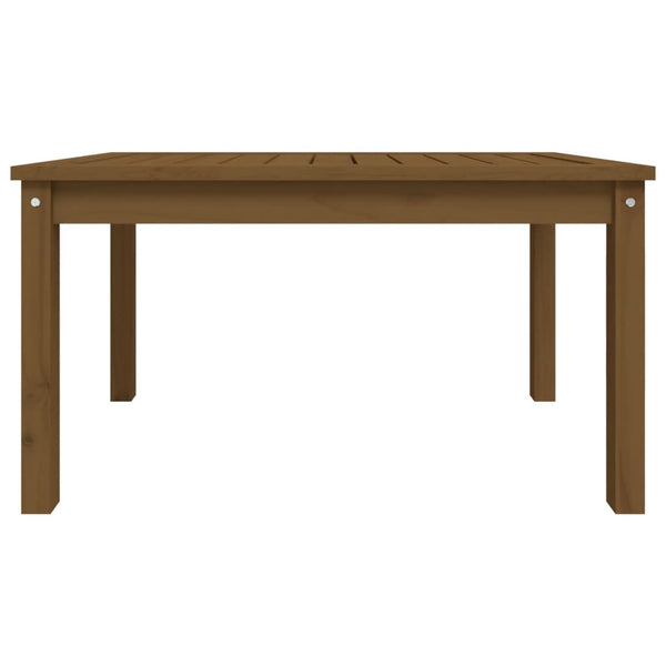 Garden table 82.5x50.5x45cm solid pine wood honey brown