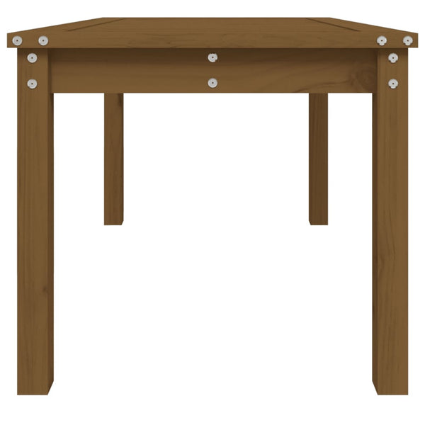 Garden table 82.5x50.5x45cm solid pine wood honey brown