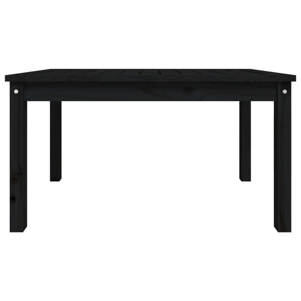 Garden table 82.5x50.5x45 cm solid pine wood black