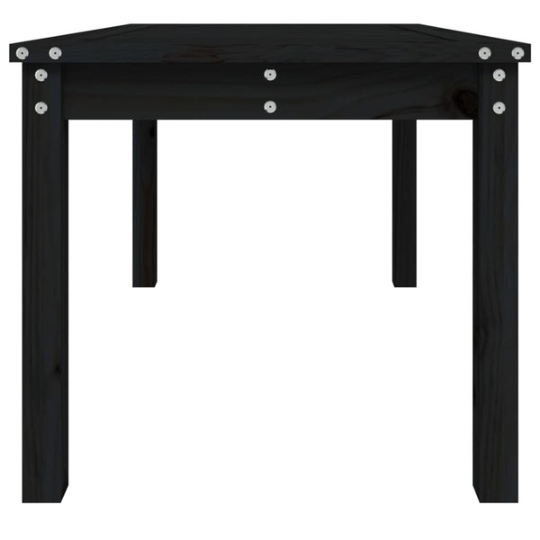 Garden table 82.5x50.5x45 cm solid pine wood black