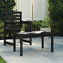 Garden table 82.5x50.5x45 cm solid pine wood black