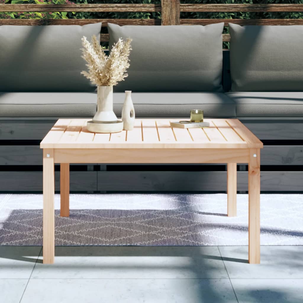 Mesa de jardín 82,5x82,5x45 cm madera maciza de pino