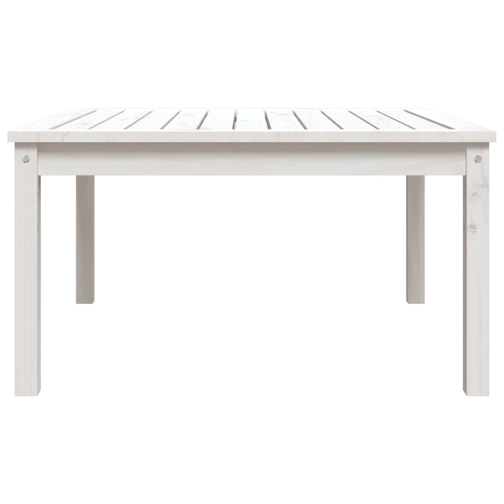 Garden table 82.5x82.5x45 cm solid pine wood white