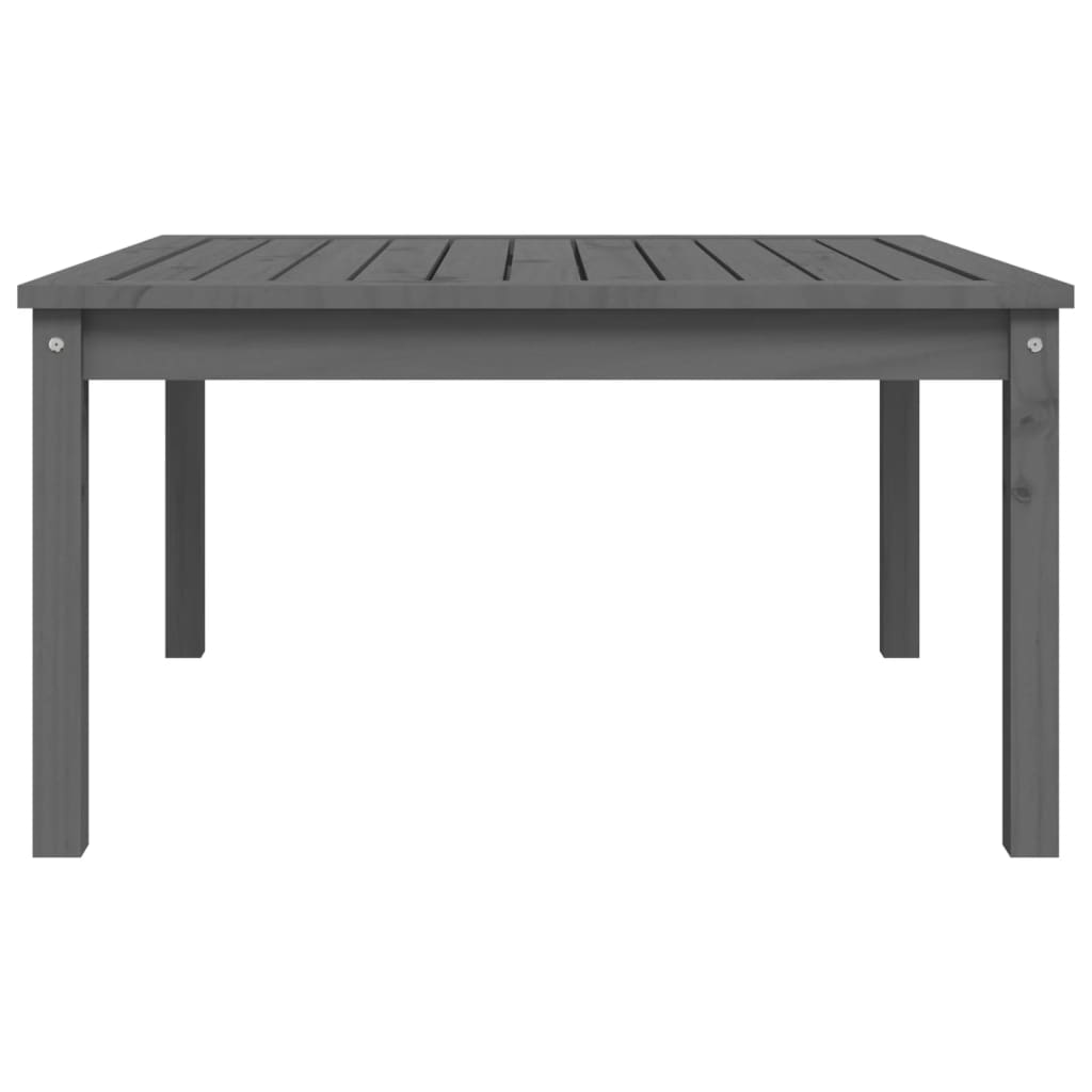 Garden table 82.5x82.5x45 cm solid pine wood gray