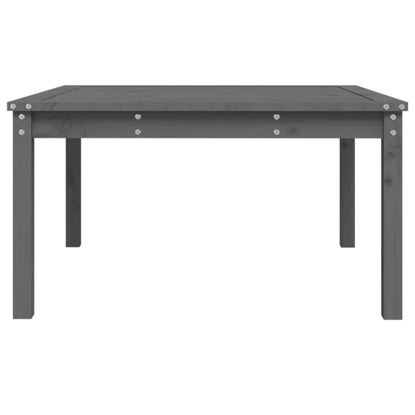 Garden table 82.5x82.5x45 cm solid pine wood gray