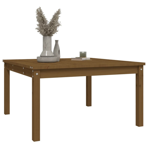Garden table 82.5x82.5x45 cm solid pine honey brown
