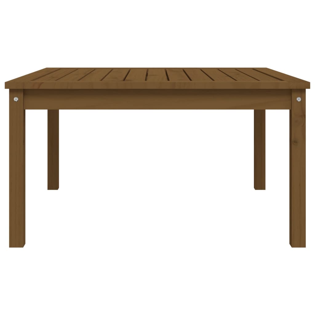 Garden table 82.5x82.5x45 cm solid pine honey brown