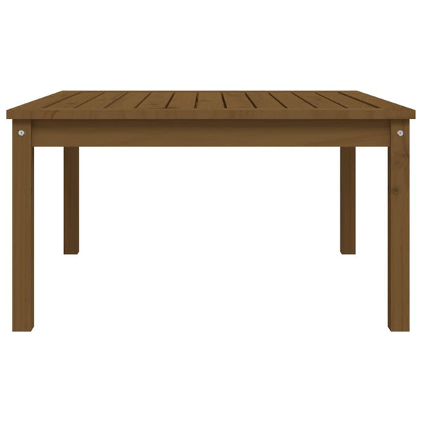 Garden table 82.5x82.5x45 cm solid pine honey brown