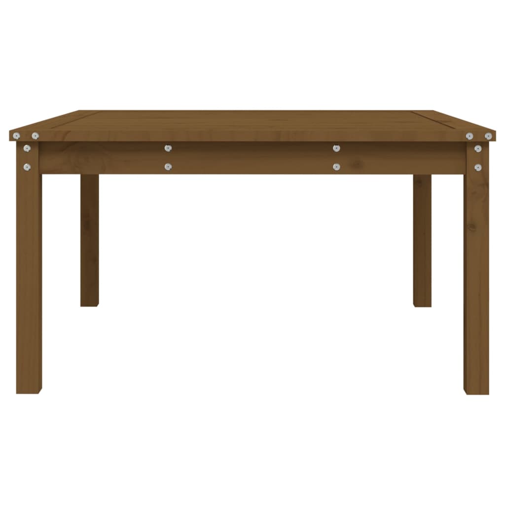 Garden table 82.5x82.5x45 cm solid pine honey brown