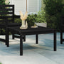 Garden table 82.5x82.5x45 cm solid pine wood black