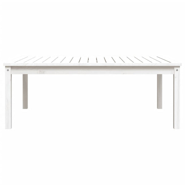 Mesa de jardín 121x82,5x45 cm madera maciza de pino blanco