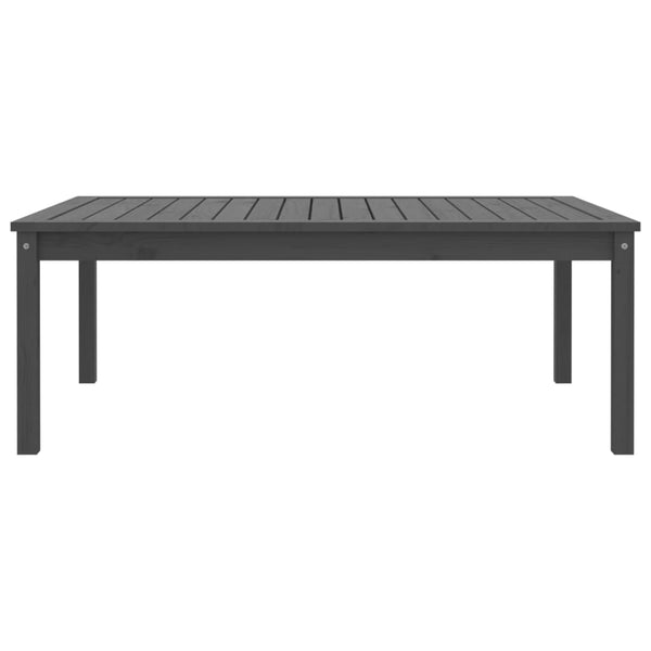 Mesa de jardín 121x82,5x45 cm madera maciza de pino gris