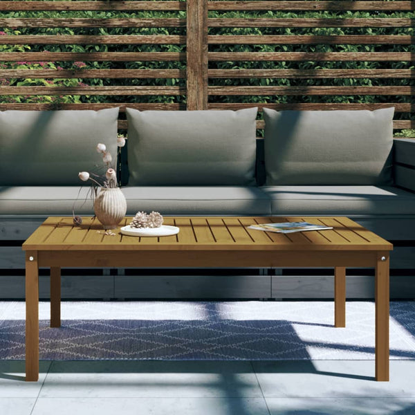 Garden table 121x82.5x45 cm solid pine honey brown