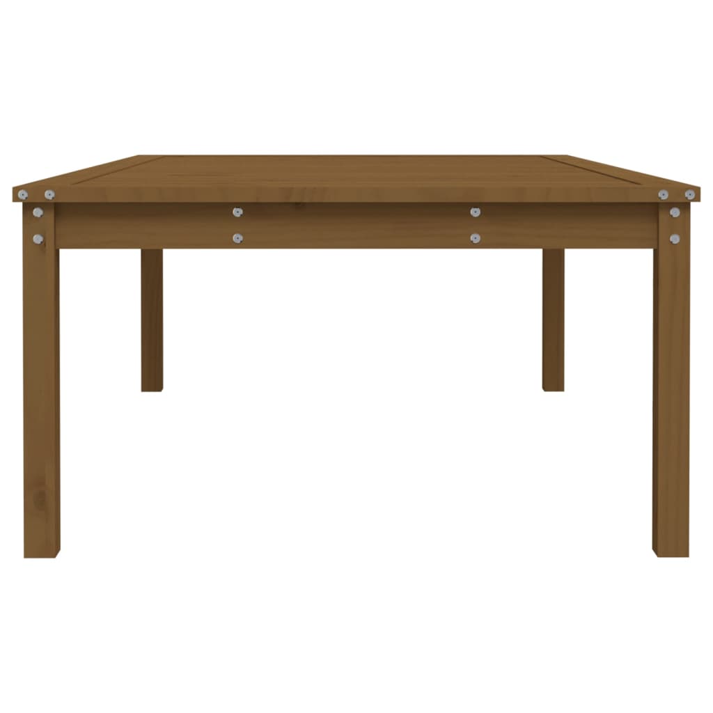 Garden table 121x82.5x45 cm solid pine honey brown