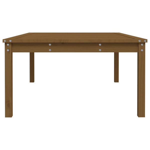 Garden table 121x82.5x45 cm solid pine honey brown