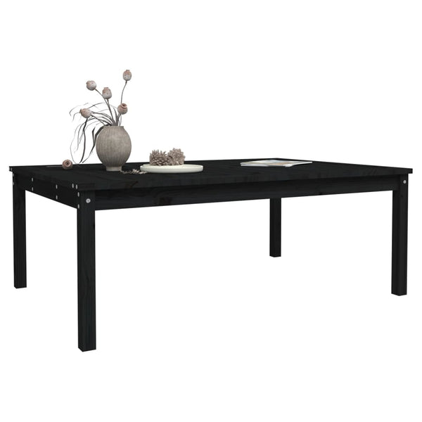 Mesa de jardín 121x82,5x45 cm madera maciza de pino negro