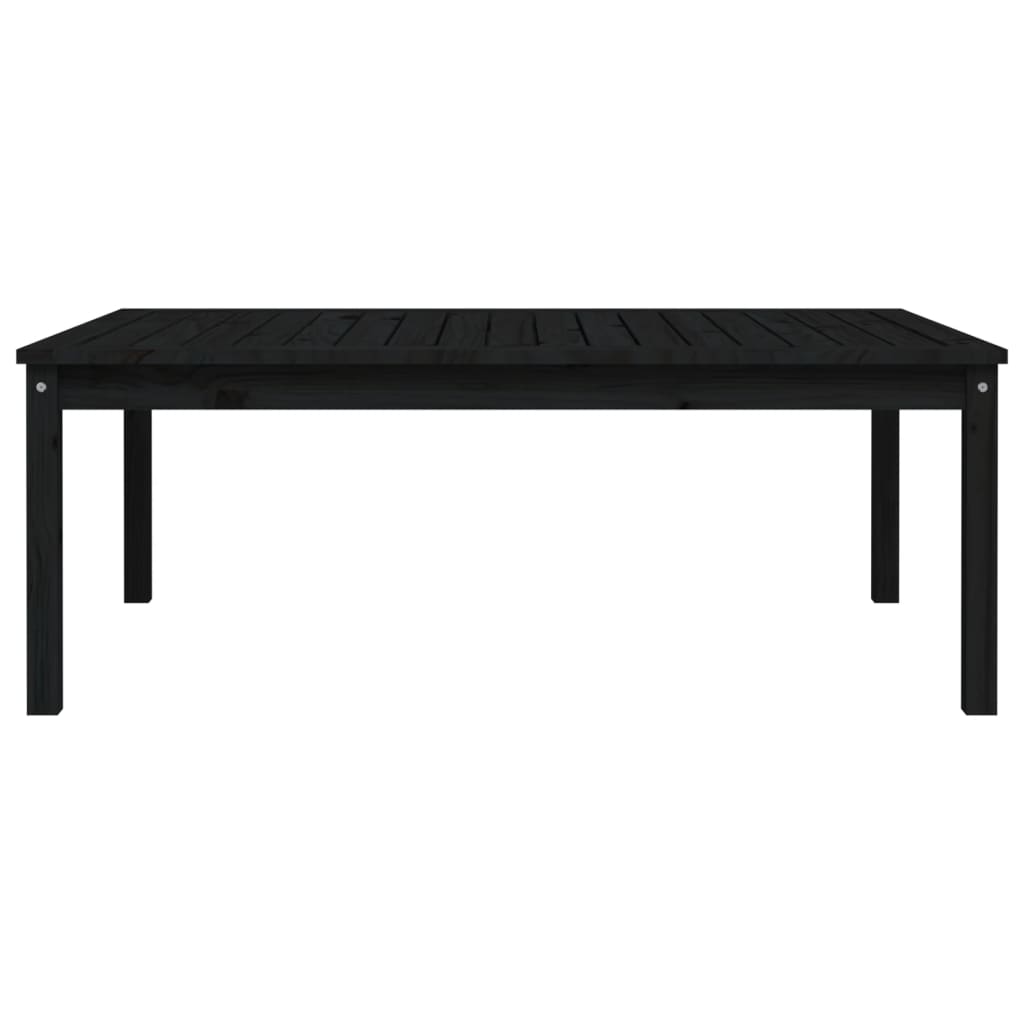 Mesa de jardín 121x82,5x45 cm madera maciza de pino negro