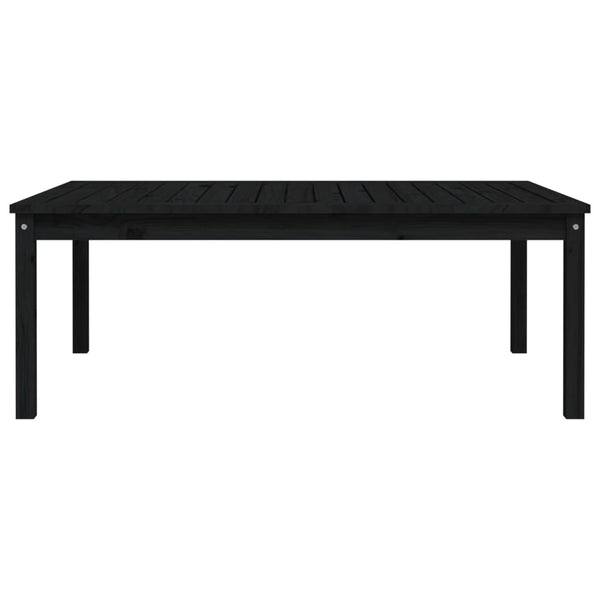 Garden table 121x82.5x45 cm solid pine wood black