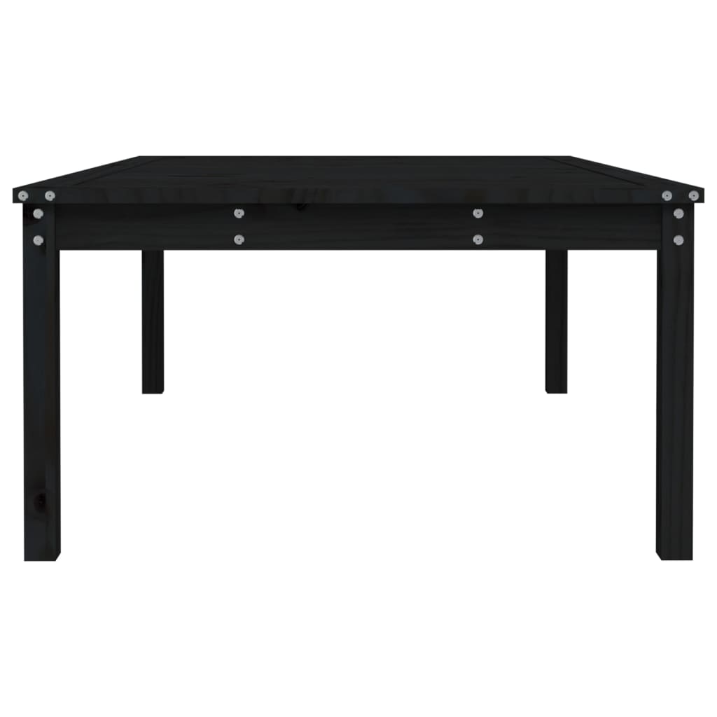 Mesa de jardín 121x82,5x45 cm madera maciza de pino negro