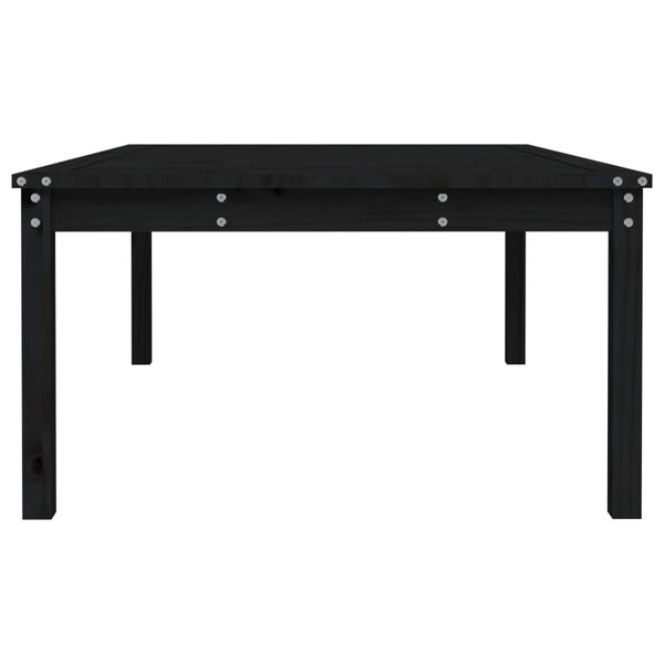 Garden table 121x82.5x45 cm solid pine wood black