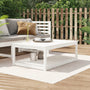 Garden table 121x82.5x45 cm solid pine wood white