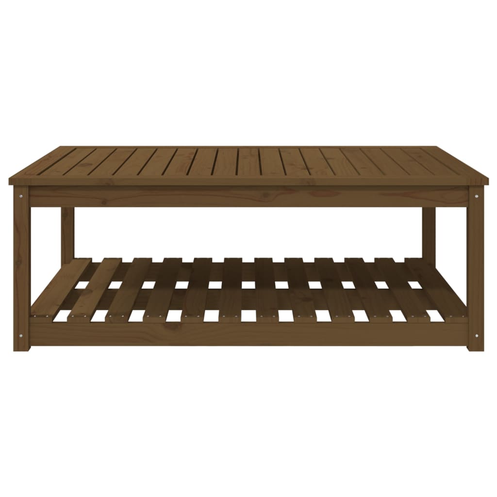 Garden table 121x82.5x45 cm solid pine honey brown