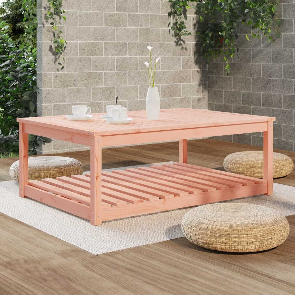 Mesa de jardín 121x82,5x45 cm madera maciza de douglas