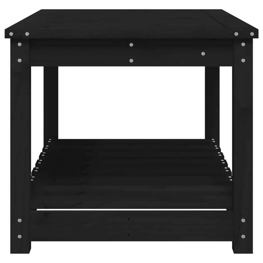 Mesa de jardín 82,5x50,5x45 cm madera maciza de pino negro