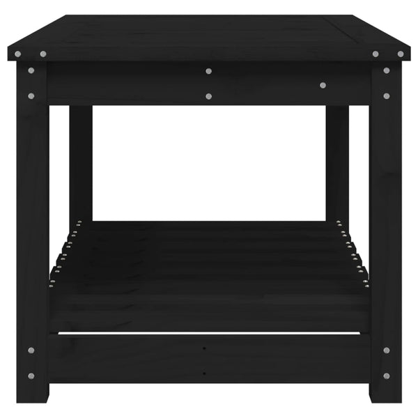 Mesa de jardín 82,5x50,5x45 cm madera maciza de pino negro