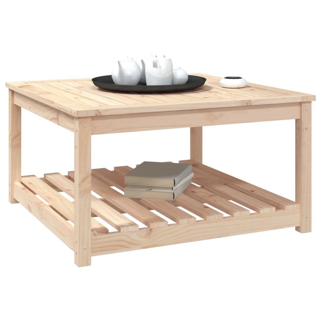 Garden table 82.5x82.5x45 cm solid pine wood