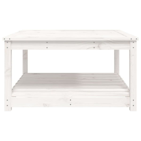 Garden table 82.5x82.5x45 cm solid pine wood white