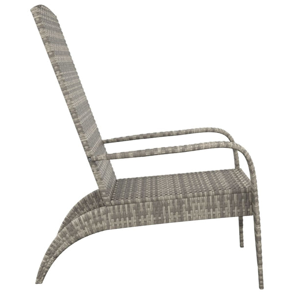 Gray PE Rattan Adirondack Garden Chair
