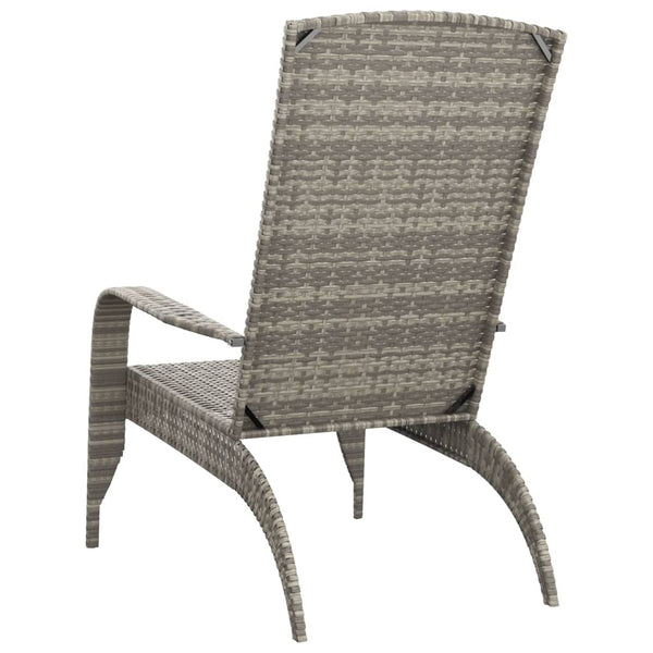 Gray PE Rattan Adirondack Garden Chair