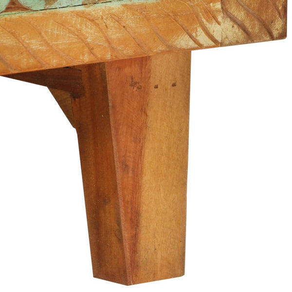 Aparador esculpido à mão 55x30x75 cm madeira recuperada maciça