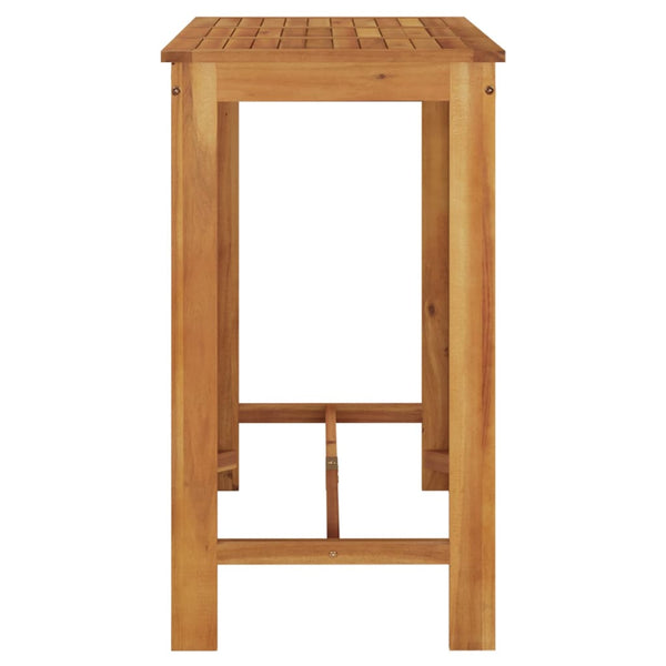 Mesa alta de jardín de madera maciza de acacia 120x60x105 cm