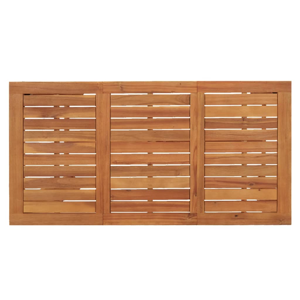 Mesa alta de jardín de madera maciza de acacia 120x60x105 cm