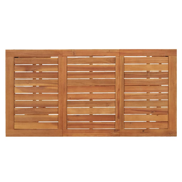 Mesa alta de jardín de madera maciza de acacia 120x60x105 cm