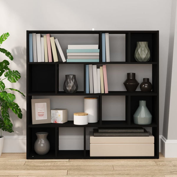 Bookcase/divider 105x24x102 cm black