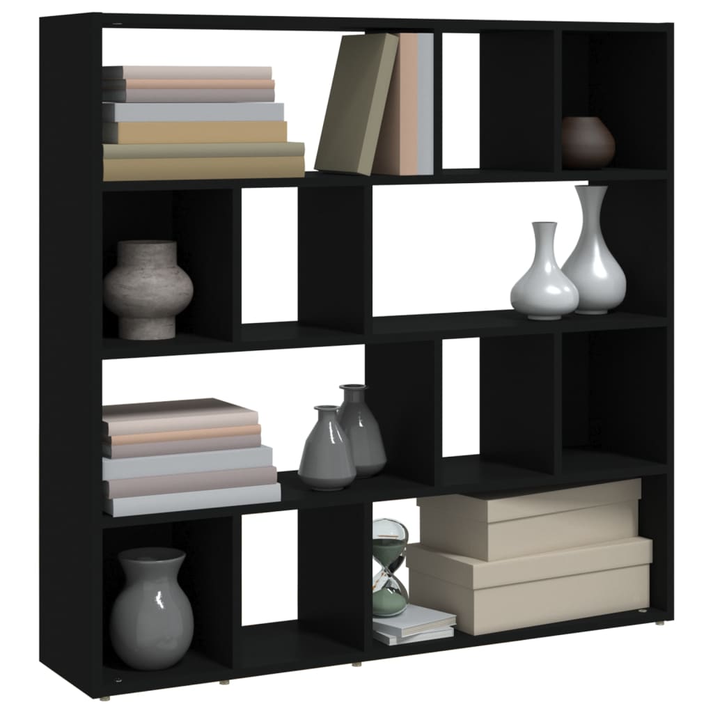 Bookcase/divider 105x24x102 cm black