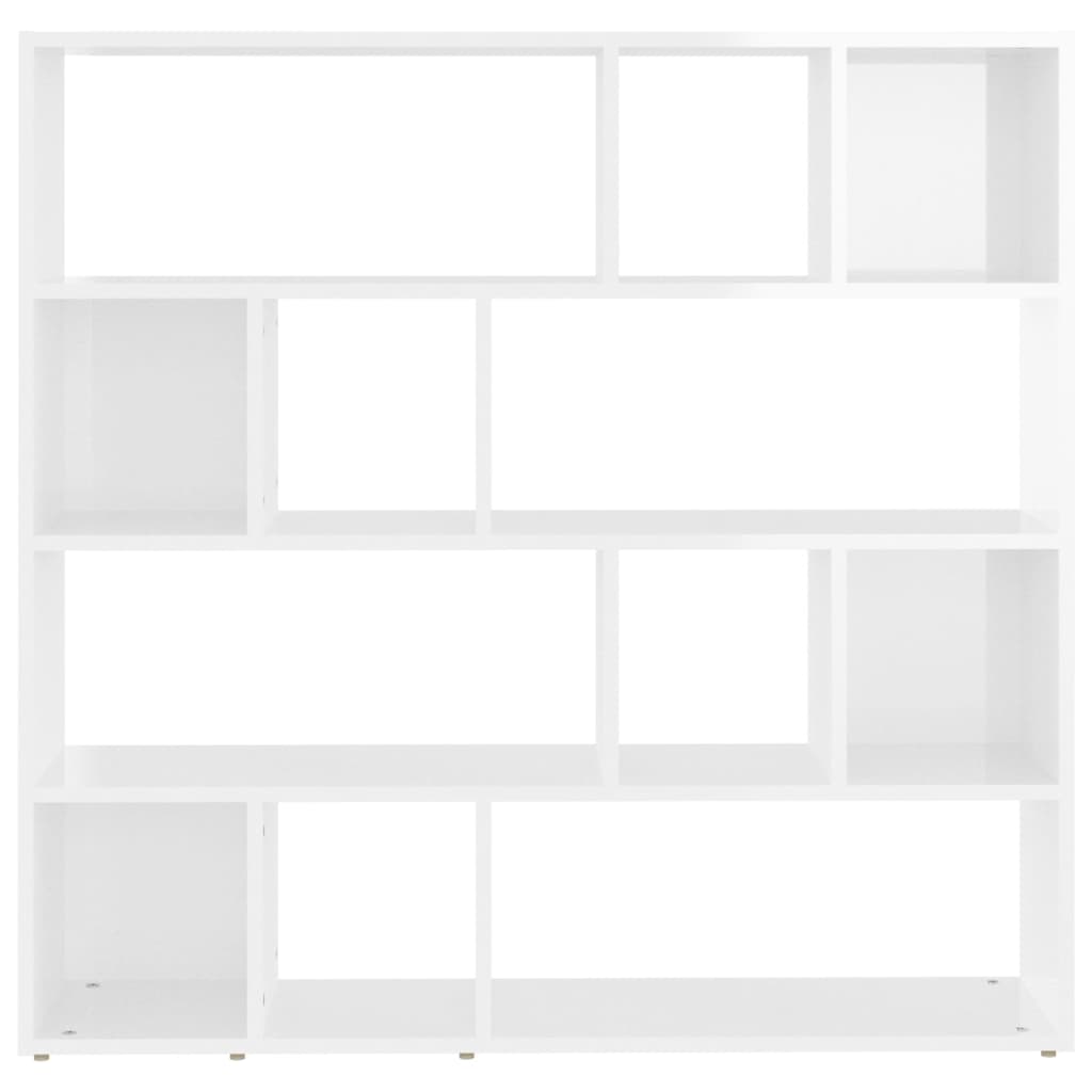 Bookcase/divider 105x24x102 cm glossy white
