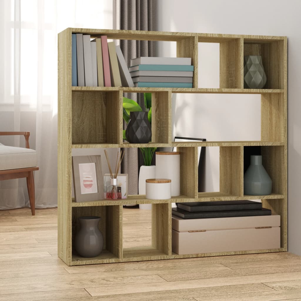 Bookcase/divider 105x24x102 cm sonoma oak