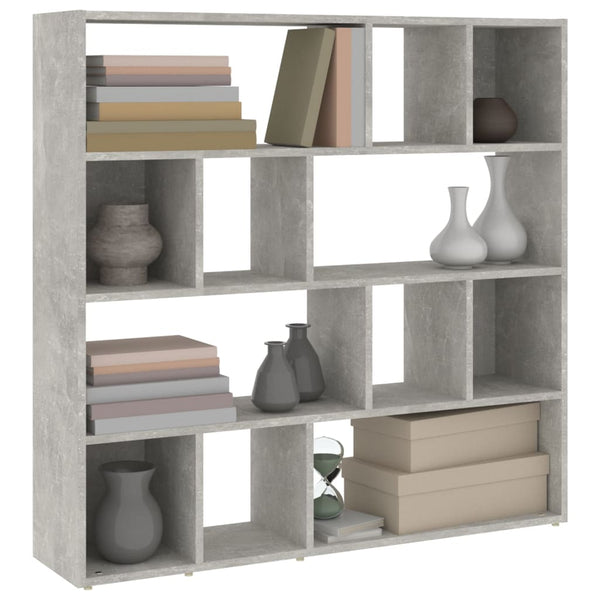 Librería/divisor 105x24x102 cm gris cemento