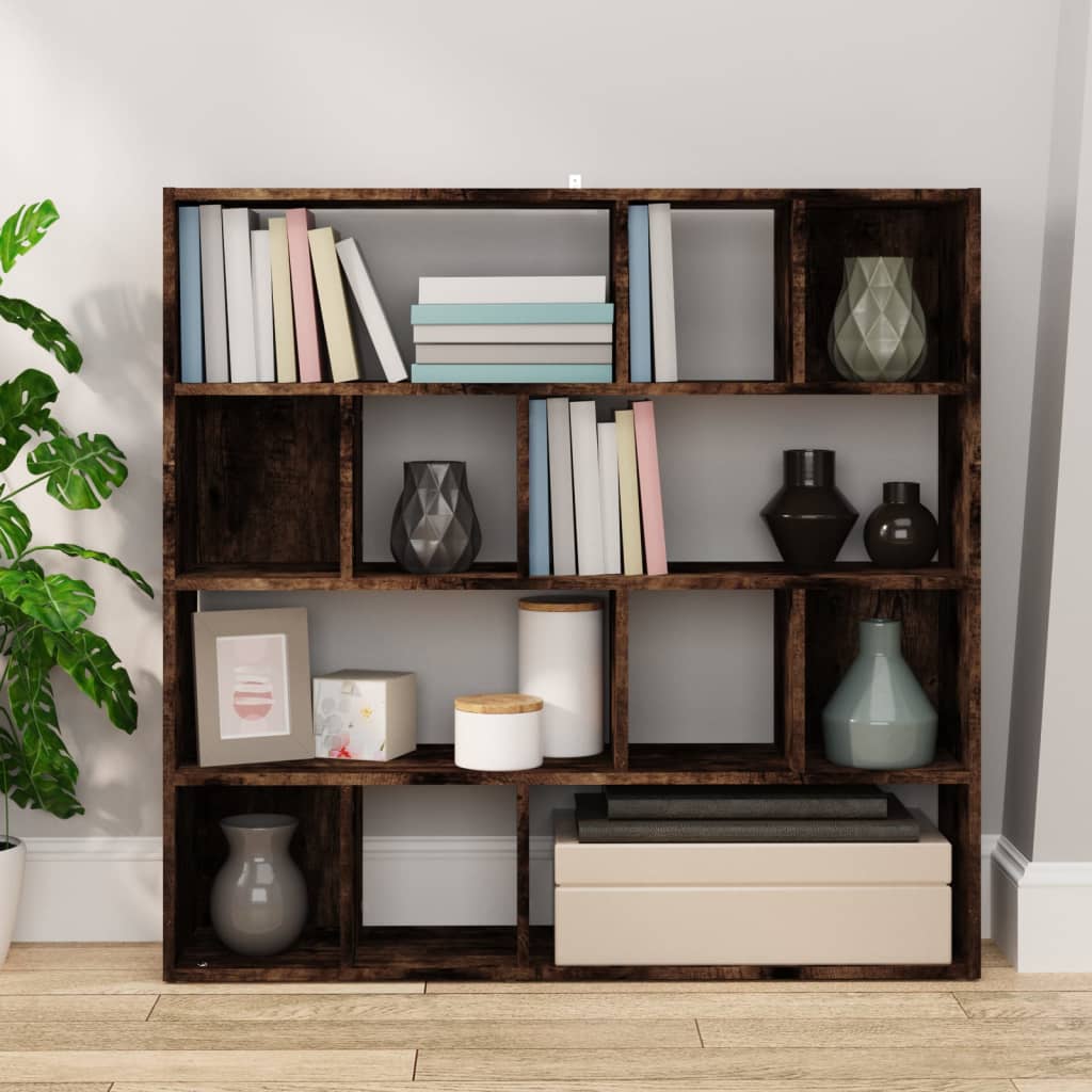 Bookcase/divider 105x24x102 cm smoked oak