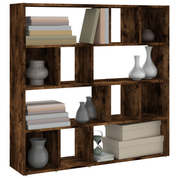 Bookcase/divider 105x24x102 cm smoked oak