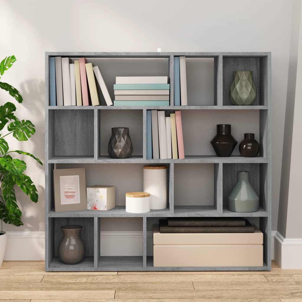 Bookcase/divider 105x24x102 cm sonoma gray