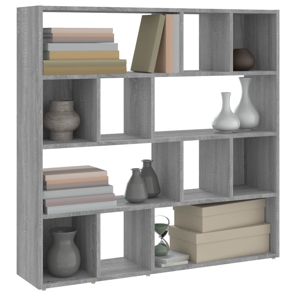 Bookcase/divider 105x24x102 cm sonoma gray